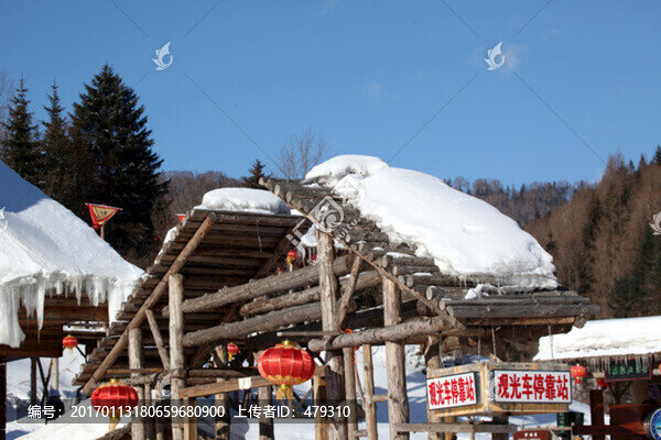 雪鄉(xiāng),雙峰林場,春節(jié),紅燈,燈