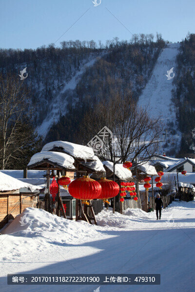 雪鄉(xiāng),雙峰林場(chǎng),春節(jié),紅燈,燈