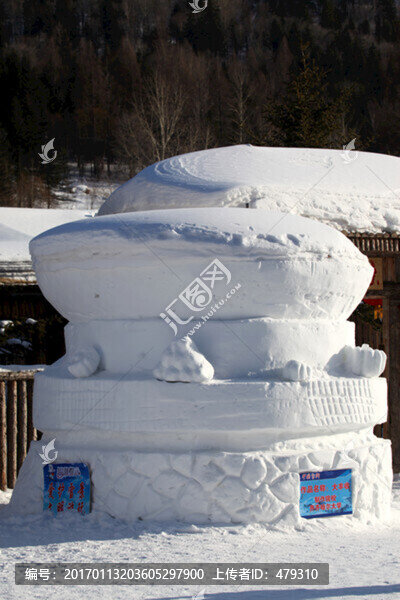 雪雕,雕塑,雪