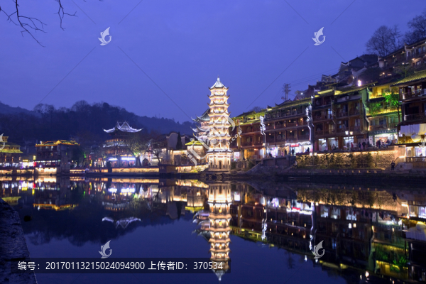 鳳凰古城,夜景,湘西,著名景點(diǎn)