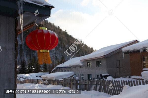 雪鄉(xiāng),雙峰林場(chǎng),春節(jié),紅燈,燈