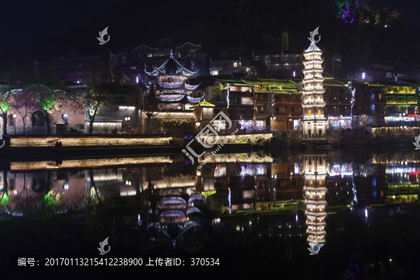 鳳凰古城,夜景,湘西,著名景點