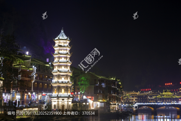 鳳凰古城,夜景,湘西,著名景點(diǎn)