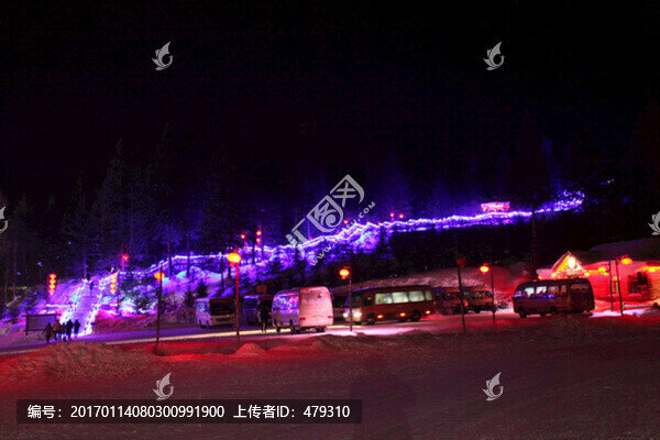 雪鄉(xiāng),小屋,夜景,風(fēng)景,雪景
