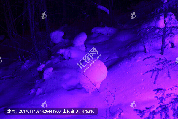 雪鄉(xiāng),夜景,風景