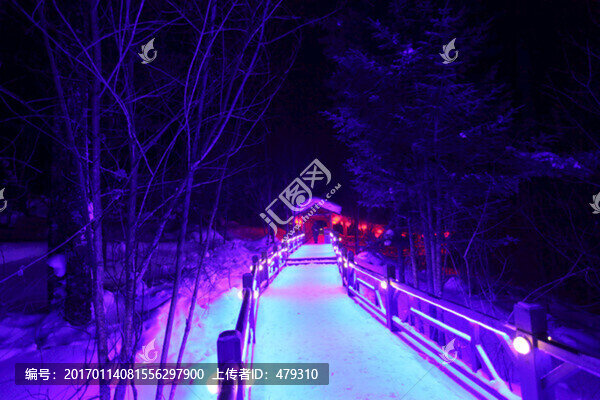 雪鄉(xiāng),夜景,風景,雪景,冬景