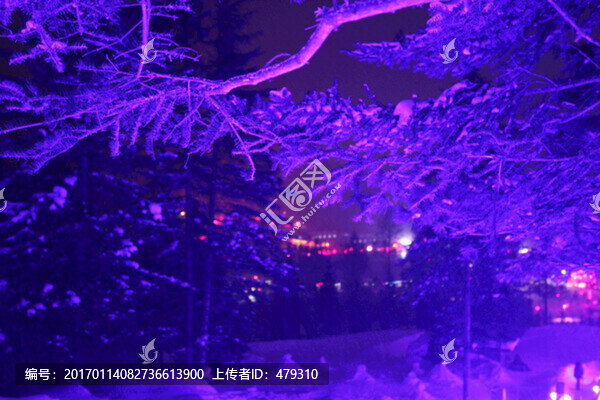 雪鄉(xiāng),夜景,風(fēng)景