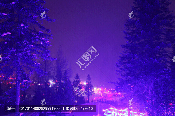 雪鄉(xiāng),夜景