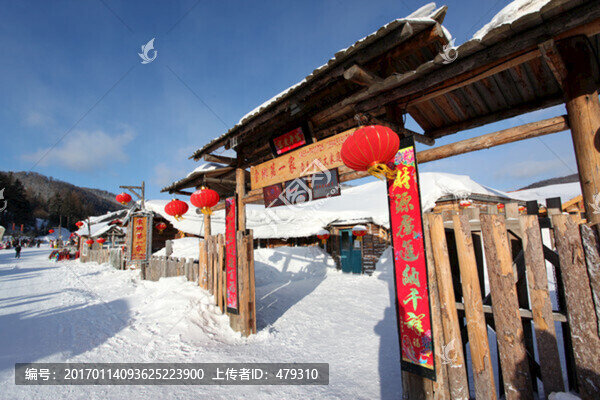 雪鄉(xiāng),雙峰林場,春節(jié),紅燈,燈