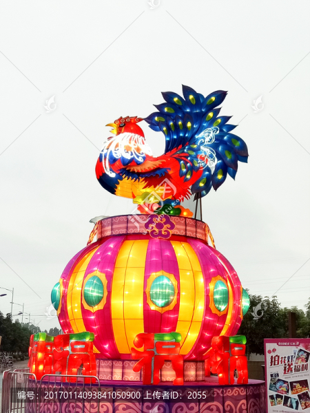 金雞報曉,花燈