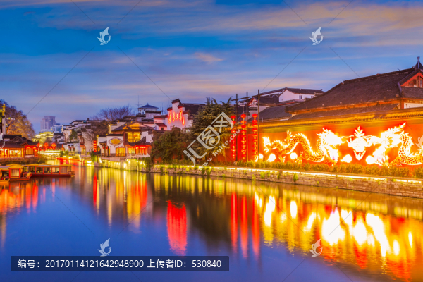 南京秦淮河夜景