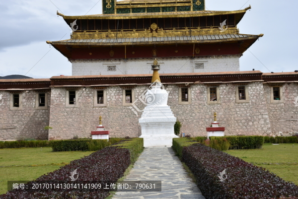 桑耶寺,烏孜大殿,白佛塔