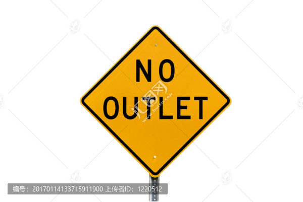 無出口路標(biāo)志隔離