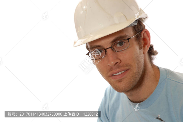 硬帽建筑工人