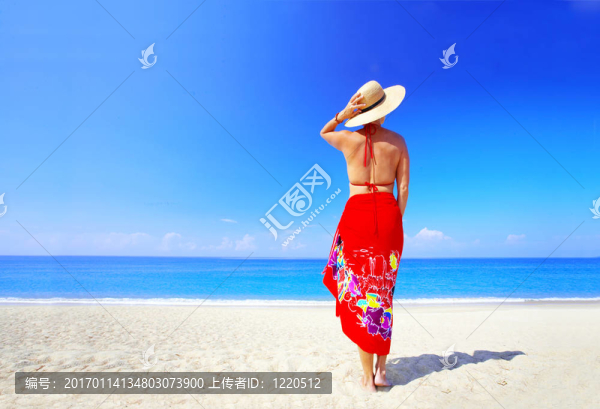 在海灘上