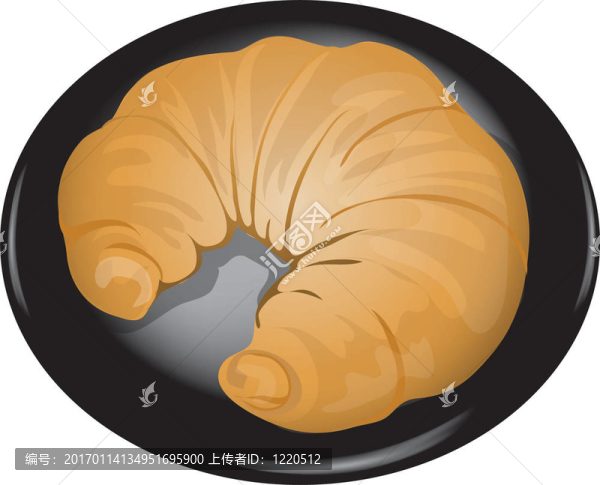 在一片牛角包