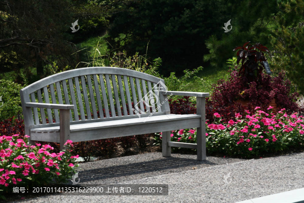 公園的長椅上