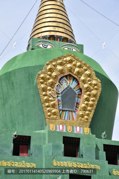 桑耶寺,綠色佛塔,四大天王塔