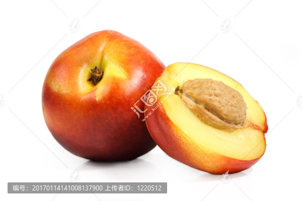 油桃白色隔離
