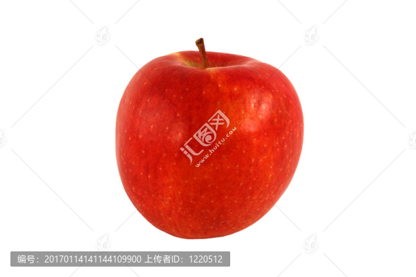 白色的孤立的紅蘋果