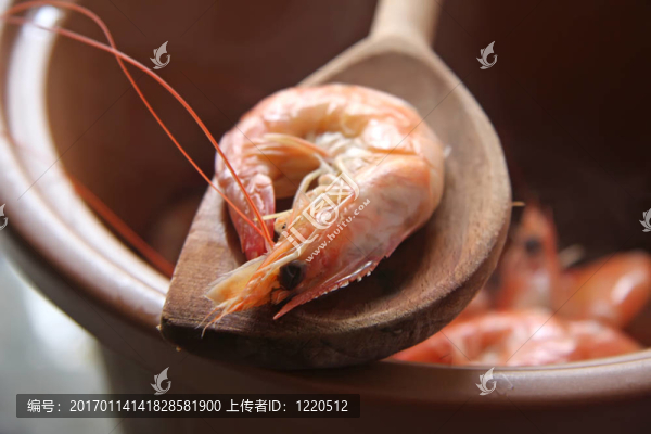 煮熟的蝦