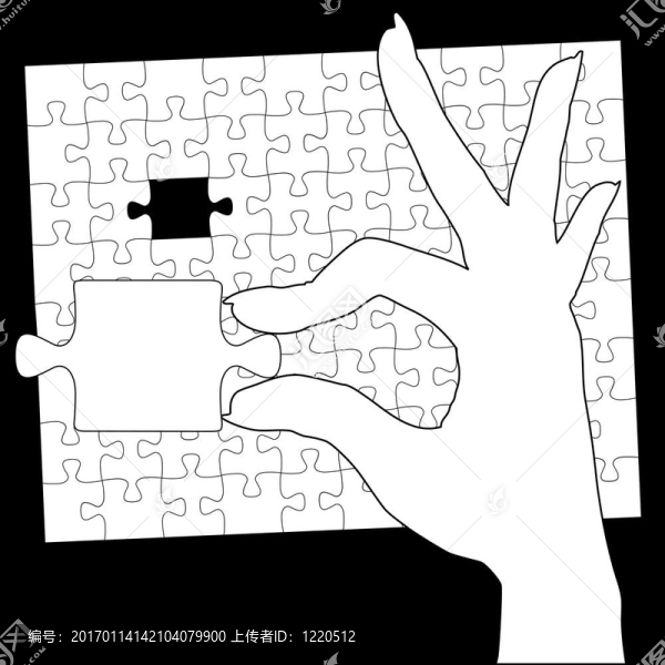 手執(zhí)拼圖拼圖最后一塊
