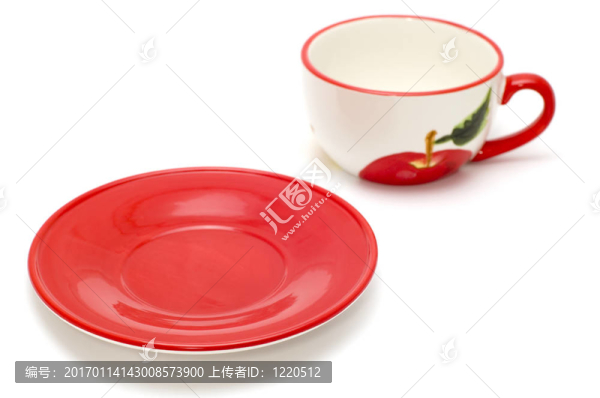 茶杯和紅碟