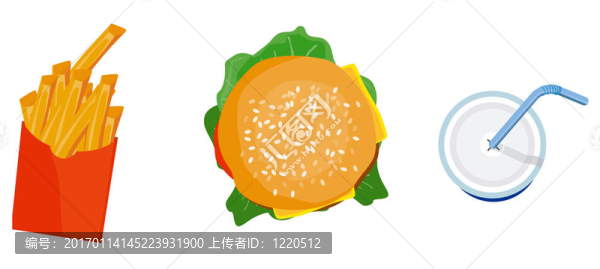 漢堡；薯?xiàng)l和飲料