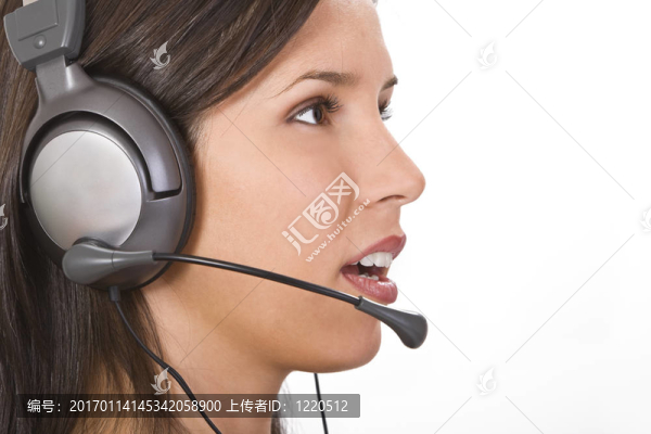 客戶支持的女孩