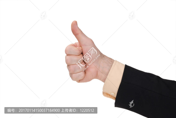 商人豎起大拇指