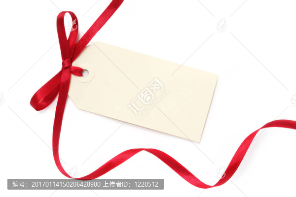帶弓的空白禮品標(biāo)簽