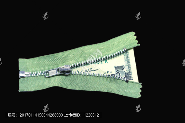 帶錢(qián)的綠色拉鏈