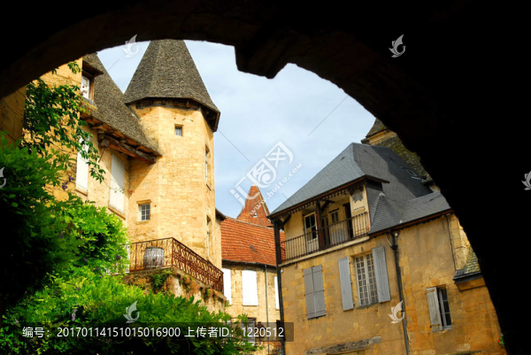 中世紀的sarlat；法國