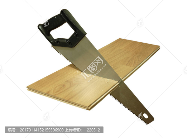 在木制板Hacksaw