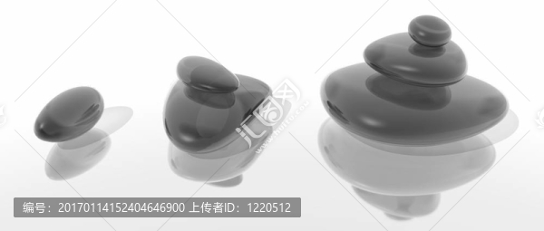 黑色成堆的鵝卵石