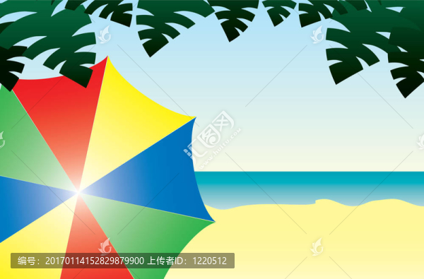 豐富多彩的海灘場景