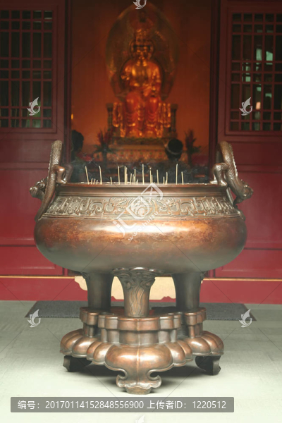 中華寺的香燃燒器