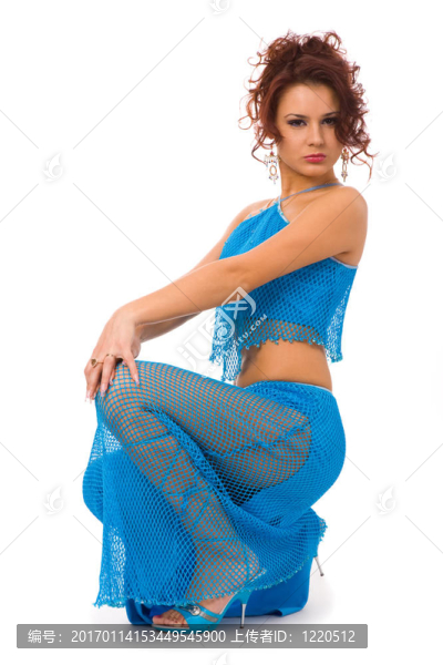 穿藍(lán)色衣服的女人