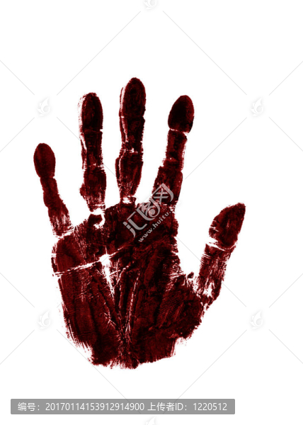 左手的紅墨水印