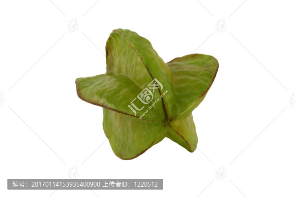 白色背景上的孤立的星星水果
