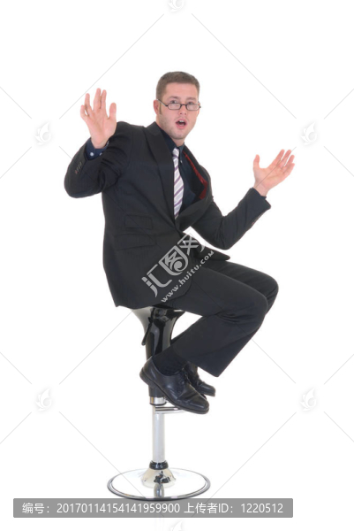 成功驚訝的商人