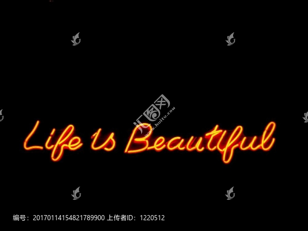 生活是美麗的霓虹燈