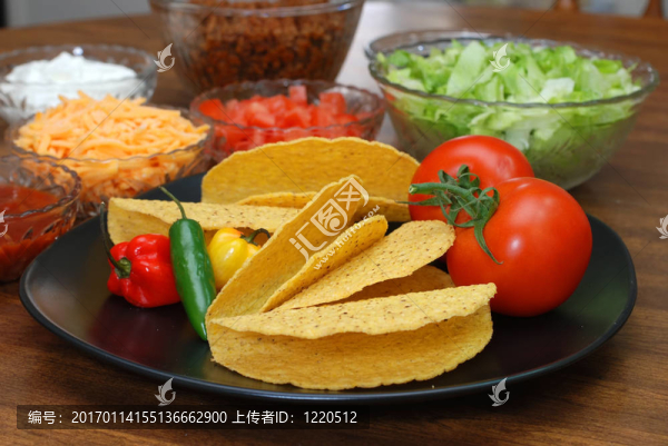 玉米餅和配料