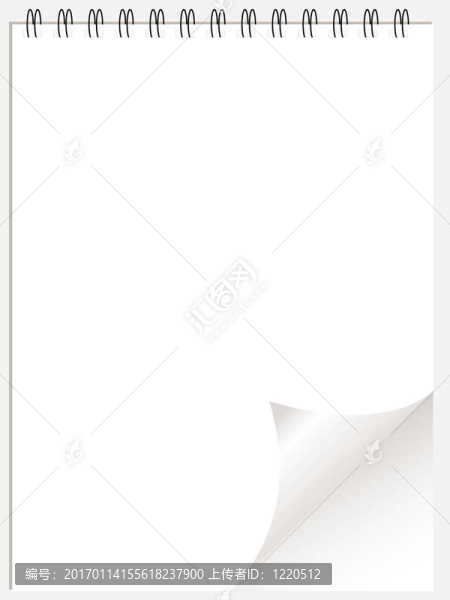 白色活頁記事本和卷頁