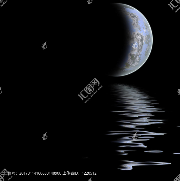 月亮在水上