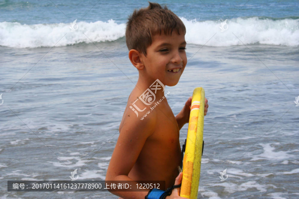 在海灘上