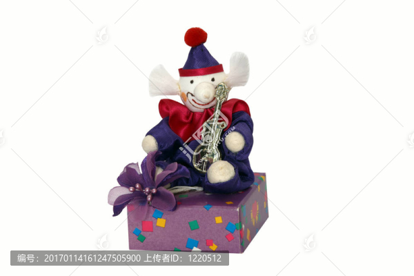 小丑坐在一個(gè)盒子里