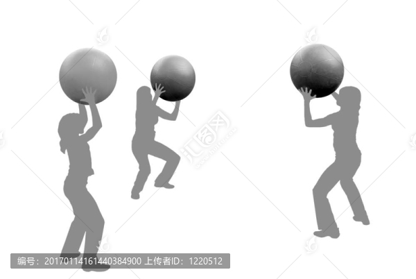 有球的女孩。