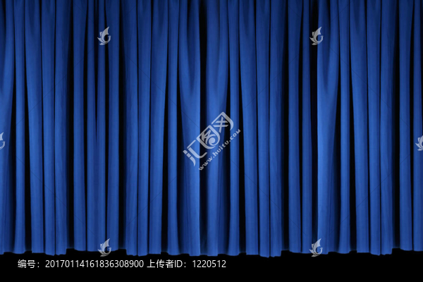 明亮的藍(lán)色舞臺(tái)劇場(chǎng)窗簾
