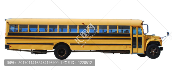 白色背景下的校車隔離